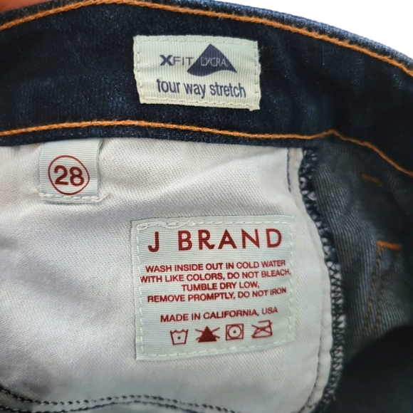 J Brand Dark Denim Flared Jeans size 28 woman's "The Doll" - Picture 4 of 10